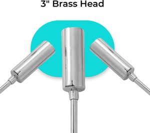 Pistola de bolas de metal de 17 pulgadas con clip de resorte y 3 cabezales de latón, herramienta veterinaria duradera para administración eficiente de medicamentos - Product Image 4
