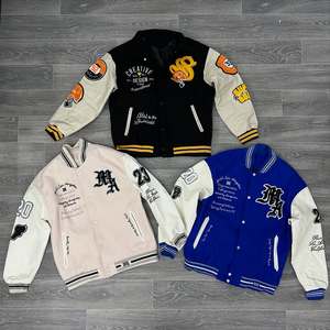 Chaqueta Varsity Reversible Personalizada de Primera Calidad, Resistente al Viento, Unisex, con Bordado Chenille y Exterior de Seda, Venta al Por Mayor - Product Image 1