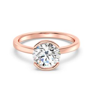 Bague solitaire en diamant de laboratoire - Product Image 5