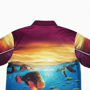 เสื้อแข่งตกปลาแบบสั่งทำพิเศษ พิมพ์ลายดิจิตอลแบบซับลิเมชั่น แห้งเร็ว สำหรับตกปลา - Product Image 4