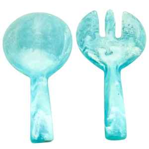 Cuchara para Servir Ensaladas de Resina de Color Rosa Crema Hecha a Mano en India, Cucharas para Servir Hechas a Mano, Productos de la Mejor Calidad, Juego de Cubiertos - Product Image 3