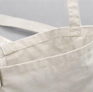 Sac fourre-tout en toile de coton écologique pour les courses quotidiennes, sac fourre-tout en toile résistant et réutilisable avec longues poignées - Product Image 2