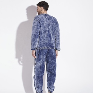 Vente en gros de survêtements délavés à l'acide survêtement délavé au soleil pour hommes OEM hiver tenue décontractée confortable respirant entièrement personnalisé coton - Product Image 2