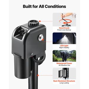 Martinetto Elettrico per Rimorchio da 7500 Libbre con Luce LED, Copertura Protettiva Impermeabile, Sollevatore Elettrico per Accessori Esterni - Product Image 6
