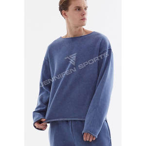 Sweat-shirt à col rond pour homme, imprimé, 320 GSM, coupe ample, style oversize, pour l'hiver - Product Image 3
