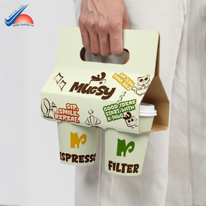 Caja DE TRANSPORTE DE BEBIDAS impresa | Diseño creativo para embalaje de café y bebidas para llevar - Product Image 3