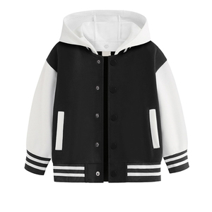 Chaqueta Deportiva de Béisbol Unisex para Niños, 100% Algodón, con Capucha, Uniforme Escolar para Niños y Niñas - Product Image 4