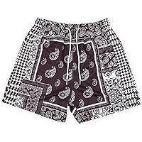Pantalones Cortos con Estampado Paisley para Hombre - Shorts de Verano de Malla Estilo Urbano Vintage con Cintura Elástica y Cordón Ajustable - Product Image 4