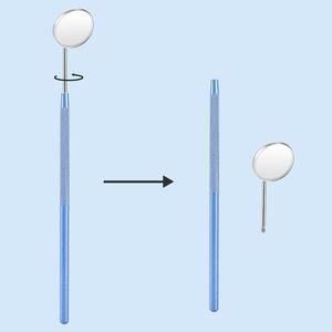 Espejo Bucal Dental Multifunción con Reflector, Mango Desmontable de Acero Inoxidable, 8 Colores, Instrumentos Dentales - Product Image 4