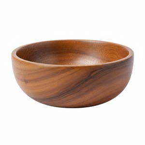 Bol en bois fait main pour servir la soupe, les aliments, les noix, accessoires de cuisine pour la maison, mariage, décoration de table à manger, bols à salade - Product Image 6