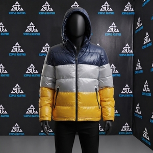 Custom Design Stand Long Sleeve Puffer <b>Jacket</b> High Quality Winter Wear Eco-Friendly Breathable Fill Casual <b>Quilted</b> Puffer <b>Jacket</b> - Product Image 1