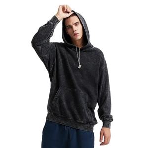 เสื้อมีฮู้ดสำหรับทุกเพศเสื้อมีฮู้ดผ้าฟลีซหนาสีดำแบบลำลองใส่ได้ปกติโลโก้ตามสั่ง - Product Image 1