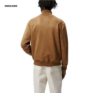 Chaqueta Safari de Invierno para Hombre, Recubierta de Mezclilla, Cuero Genuino, Grosor Estándar, Cuello Alto, Impermeable, Botones de Cuerno, Servicio OEM - Product Image 2