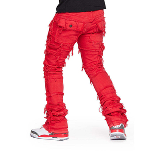 Pantalones Vaqueros Cargo de Verano para Hombre, Transpirables, de Corte Holgado, con Múltiples Bolsillos, Lavados, con Logotipo Frontal, Estilo Urbano, Marca CLOVIX SPORTS - Product Image 6