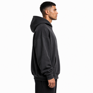 Nouveau Hoodie Streetwear Personnalisé avec Étiquette Tissée, en Molleton de Coton Biologique, avec Poche Kangourou et Capuche à Cordon, Vente en Gros pour Hommes - Product Image 6