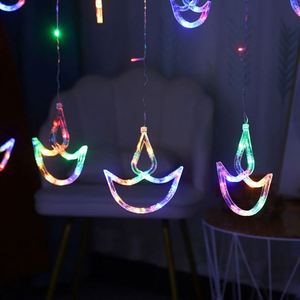 Mini guirlande de lumières LED de Noël 3,5 m avec motif étoile et lune pour la décoration intérieure/extérieure des fêtes - Product Image 3