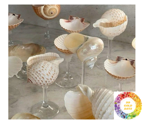 Luxury Coastal Seashell Cup High <b>End</b> Seashell Cup Handmade for Tropical Party Wedding and <b>Bar</b> Decoration - Product Image 3