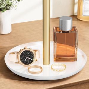 Organizador de Joyas Premium en Forma de T con Acabado Liso, Soporte para Collares y Pulseras, Base Redonda, Elegante y Ahorra Espacio - Product Image 3