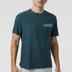 T-shirt pour homme personnalisable avec logo, couleur unie, tissu doux, impression minimale, léger, confortable, tenue décontractée - Product Image 1