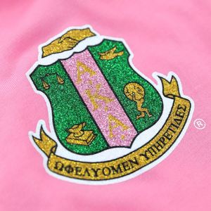 T-shirt rose à manches longues pour femme, style baseball, avec broderie de blason et numéro, en coton décontracté - Product Image 4