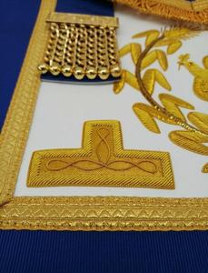 Delantal Masónico de Primera Calidad Bordado a Mano, Delantal de Maestro Masón de la Logia Azul, Delantales de Terciopelo, Delantal Masónico OEM para Maestro Masón - Product Image 2