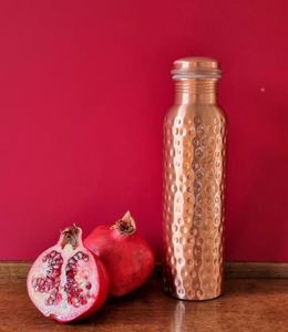 Hammered Copper Water <b>Bottle</b> Elegant Dining Table Drinkware for Restaurants Luxury Dining and Beverage Service - Product Image 1