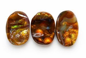 Natural <b>Mexican</b> Fire Agate Druzy Cabochon Smooth Oval Shape Loose Gemstone for Jewelry - Product Image 1