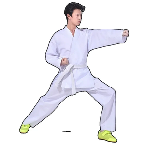 Conjunto de Uniforme de Karate Premium para Adultos, Traje Tradicional de Artes Marciales con Cinturón, 100% Algodón, Logotipo Frontal Duradero - Product Image 4