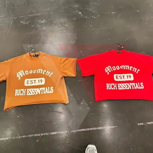 เสื้อยืดคอกลมแขนสั้นผู้ชาย ผ้าฟลีซโพลีเอสเตอร์/คอตตอนเนื้อหนา คุณภาพสูง ทรงปกติ ระบายอากาศได้ดี สไตล์ฮิปฮอป - Product Image 4