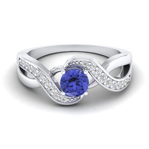 Bague en or rose 14 carats avec pierre précieuse tanzanite, design classique, best-seller REYES, haute qualité, certifiée GRA, bijoux en moissanite pour femmes - Product Image 5