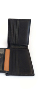 Portefeuille en cuir Nappa uni personnalisé de qualité supérieure pour hommes, porte-cartes multi-usages en cuir véritable de haute qualité pour hommes, faible MOQ, idéal pour les affaires - Product Image 2