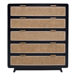 Meuble de rangement minimaliste en rotin pour salon, avec tiroirs, pour organiser les tables et les tiroirs, et ameublement de maison - Product Image 1