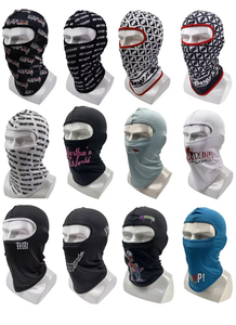 Masque cagoule intégral unisexe pour l'extérieur, en polyester imprimé numériquement, taille adulte 54-56 cm, motif à transfert thermique - Product Image 5