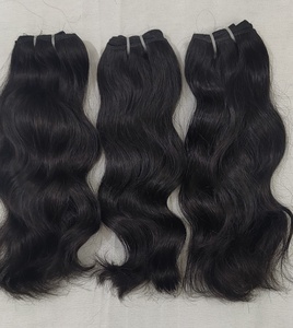 Tenemos cabello humano real, totalmente natural, sin procesar, cabello indio con cutículas alineadas en la misma dirección. - Product Image 2