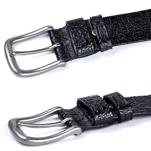 Ceinture en cuir de vachette pour jeans |   Boucle en acier robuste, respirante et imperméable |   Utilisation personnalisable, décontractée et formelle - Product Image 3