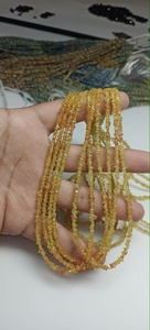 แซฟไฟร์สีเหลืองธรรมชาติแบบขัดเงา  แบบดิบ แบบไม่เจียระไน  ขนาด 3*4 มม. ถึง 4*5 มม. สำหรับทำเครื่องประดับ  แบบร้อยเป็นเส้น  งานแฮนด์เมด ขายส่งจำนวนมาก - Product Image 2