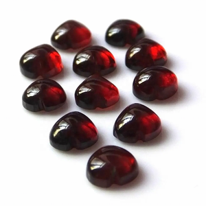 8mm Natural Mozambique rojo granate corazón liso cabujón piedras preciosas sueltas genuinas joyería increíble del mejor proveedor del fabricante - Product Image 1