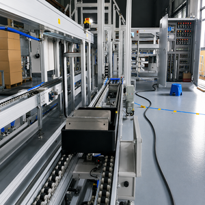 Automated Assembly Line Conveyor With Vertical Pallet Lifter Adjustable Speed For Manufacturing - Product Image 1