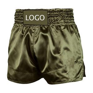 Pantalones cortos de boxeo BJJ Muay Thai MMA de poliéster personalizables de alta calidad para adultos cintura elástica satén OEM Logo ropa de artes marciales - Product Image 5