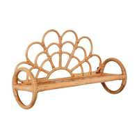 Étagère murale en rotin tressé en forme de tournesol, faite à la main, pour chambre d'enfant et chambre de bébé, rangement décoratif en forme de fleur, vente en gros, très appréciée