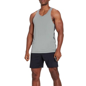 2026 Men's Sleeveless Tank Tops Wholesale Fitness Sports Workout Gym Clothing Hot Sale 240g Knitted Plus Size Tank Tops - Product Image 2
