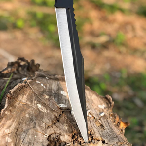 Cuchillo Bowie de Hoja Fija de Acero de Damasco Táctico de Grado Industrial Pasha Enterprises con Mango Turquesa y Punta Caída para Exteriores OEM - Product Image 6