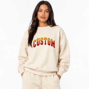 Sweat-shirt à capuche décontracté pour femme, automne-hiver, haute qualité, broderie 3D, tissu imprimé, imperméable, écologique, OEM, streetwear - Product Image 1