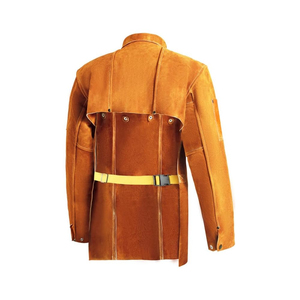 Combinaison de soudage en cuir de vachette de qualité supérieure pour travaux lourds, résistante à la chaleur et aux flammes, veste et pantalon de soudeur en gros - Product Image 2