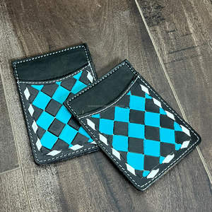 Nuevo estilo, tarjetero de bolsillo de cuero a cuadros con herramientas manuales, funda para tarjeta de visita para hombres y mujeres, tarjetero de regalo creativo - Product Image 4