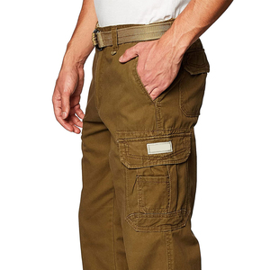 Pantalon cargo en toile léger de haute qualité pour homme, coupe ample, jambe large, multi-poches, décontracté, extérieur, kaki, imperméable, protection UV - Product Image 3