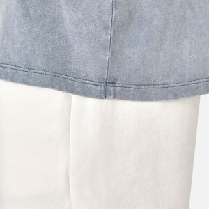 บริการ OEM เสื้อยืดแฟชั่นปี 2026 แขนสั้น ล้างสีแบบแอซิด ดีไซน์ใหม่ ผ้าฝ้าย 100% เสื้อยืดออกกำลังกาย ทรงหลวม โอเวอร์ไซส์ - Product Image 6