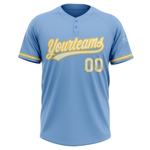 Nueva Camiseta Deportiva Azul Cielo para Equipo de Softbol, Corte Atlético, Cuello en V, Tela de Alto Rendimiento, Bordado Personalizado, Impresión Serigrafiada, Venta al Por Mayor - Product Image 2