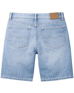Shorts en jean déchirés bleu clair personnalisés pour hommes, coupe slim, décontractés pour l'été, avec braguette boutonnée, fabrication sur mesure - Product Image 4