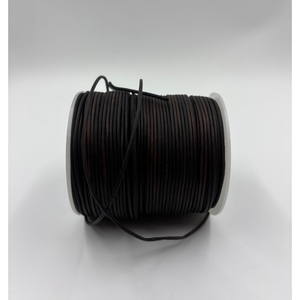 สายหนังสีดำพรีเมียม หนา 1.5 มม. |   เชือกหนังแท้ทรงกลมทนทานสำหรับทำเครื่องประดับ สร้อยข้อมือ และงานฝีมือ DIY - Product Image 1